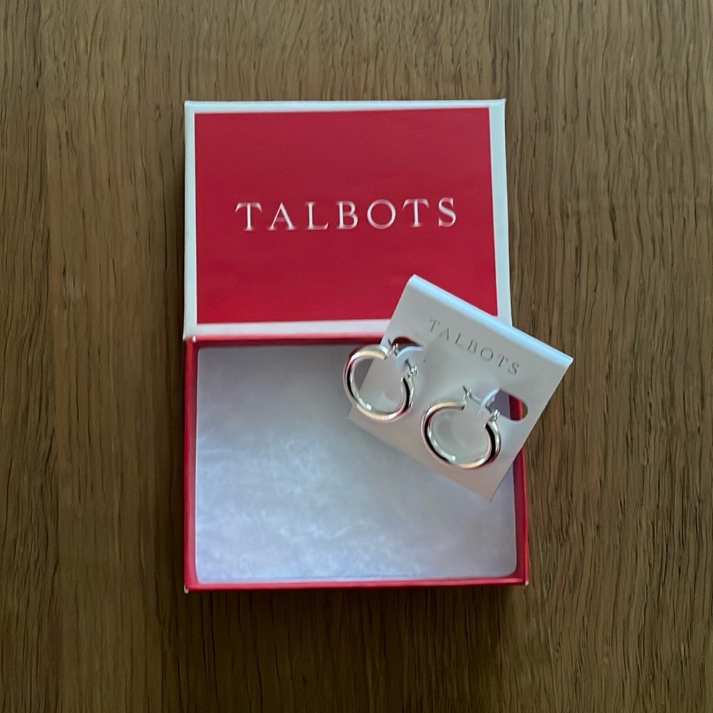 Talbots silver medium hoop earrings